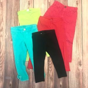 Lot of 5 girls pants. All size 2T.Great condition